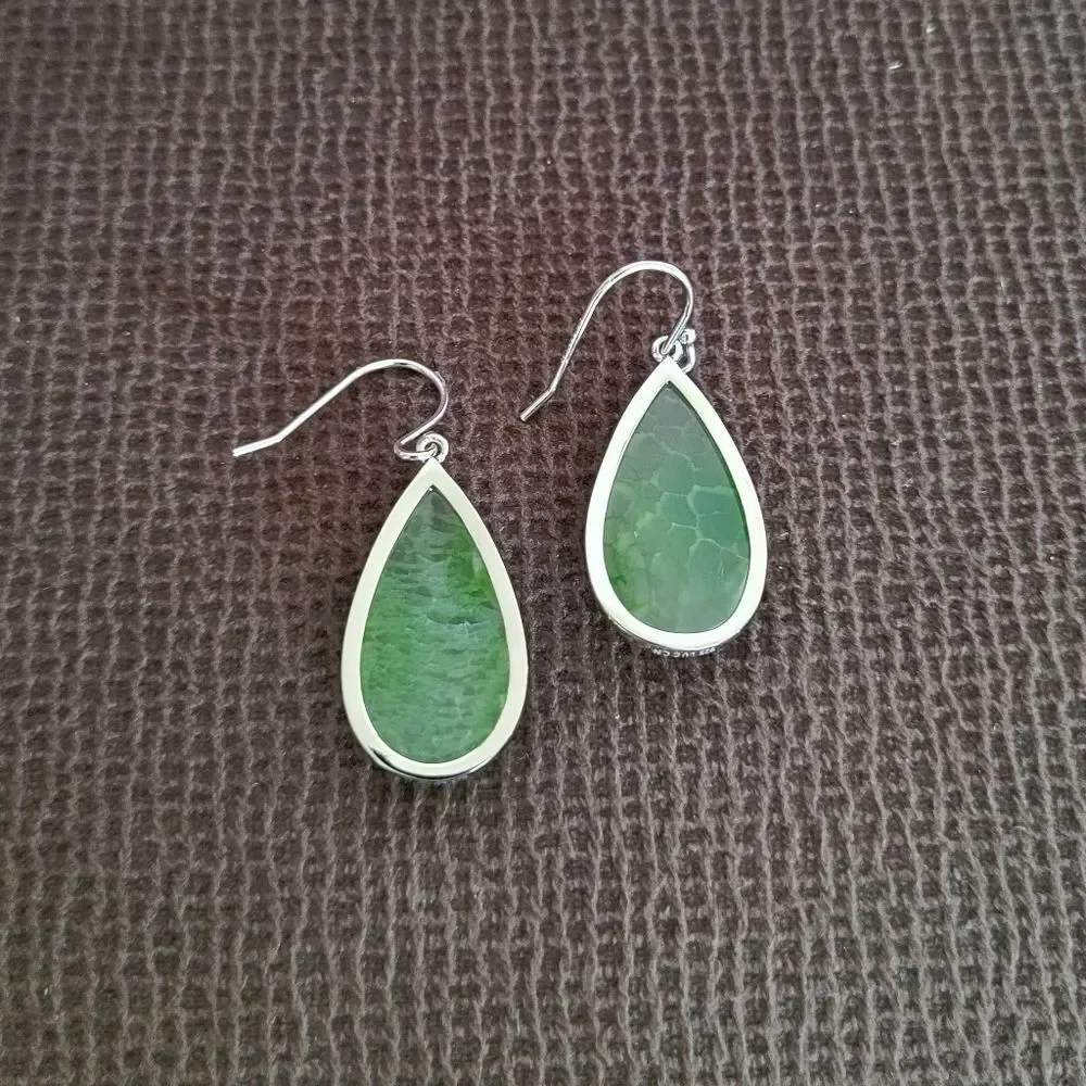 Iris & Lily Moss Green💚 Agate Earrings